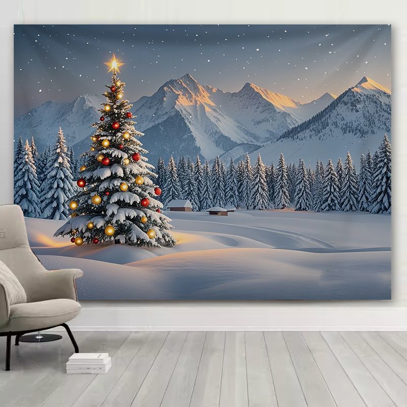 Christmas Tree Artificial - VIKAMA Snow Mountain Christmas Tree Wall