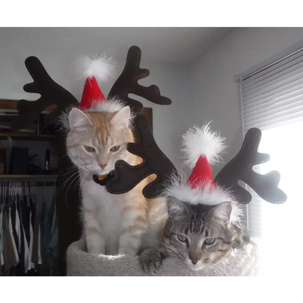 Reindeer Antlers Headband - Pet Christmas Reindeer Antler Headband with