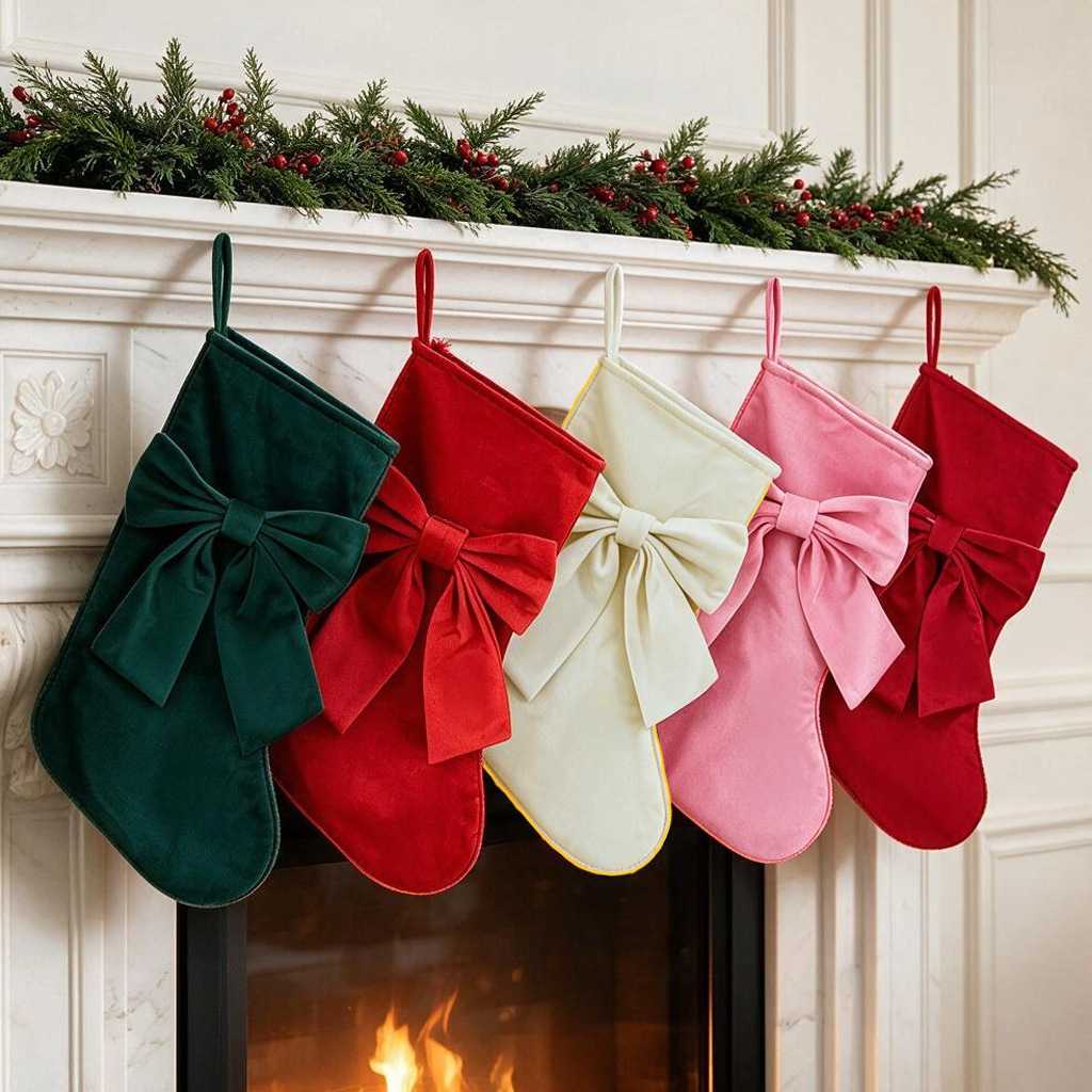 1pc Christmas Stockings, Bow G - Christmas Stocking Hanging review and price